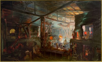 Foundry in Indret by Ignace Francois Bonhomme
